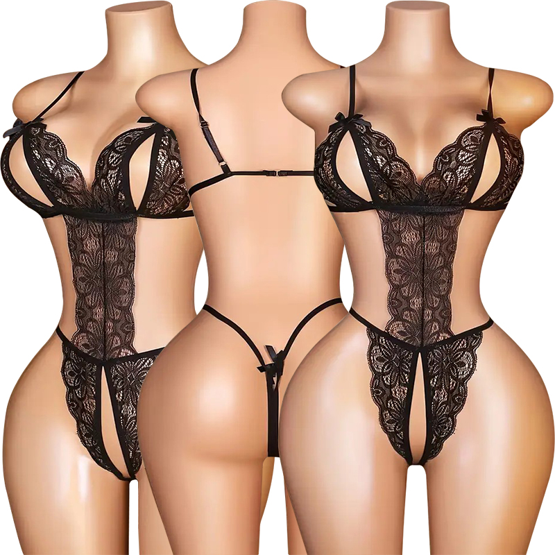 Camisolas Sexy Crotchless das  - Lace Teddy Lingerie avaliação e preço