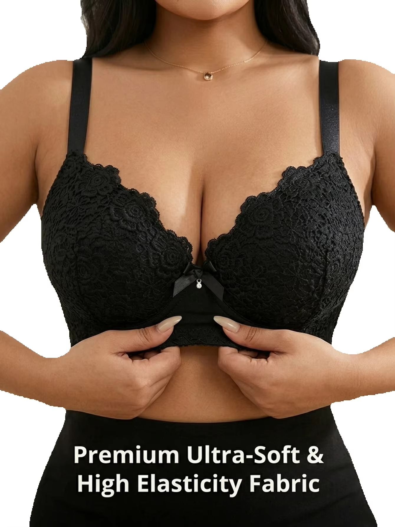 Sutiã Plus Size Floral com Boj - Push Up Bra Padded avaliação e preço