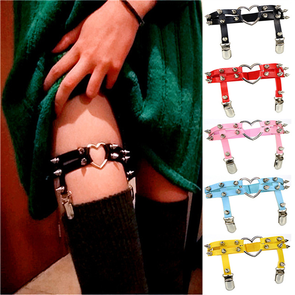1 pçs feminino punk goth coraç - Garter Belt Set avaliação e preço
