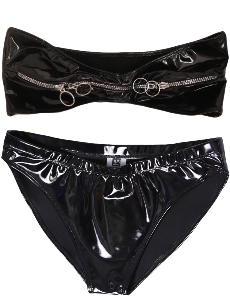 Conjunto de Roupa em PVC com E - Thong Bikini Women avaliação e preço